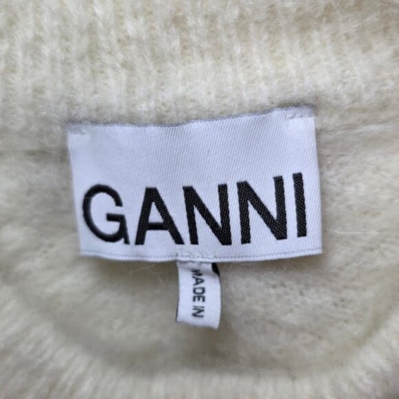 Ganni Alpaca / Wool Blend Sweater in Cream S - Picture 10 of 13